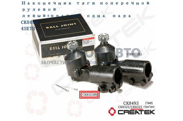 наконечник рулевой поперечной тяги правый качество Createk DONG FENG 3303N-060